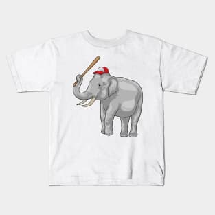 Elephant Baseball bat Baseball Kids T-Shirt